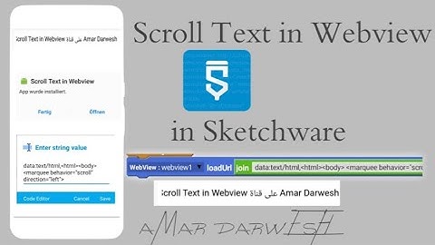 How to make scroll Text in webview | in Sketchware |
