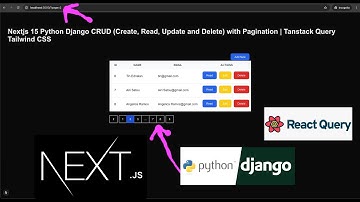 Nextjs 15 Python Django CRUD with Pagination | Tanstack Query Tailwind CSS