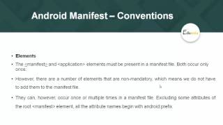 005 The Android Manifest File