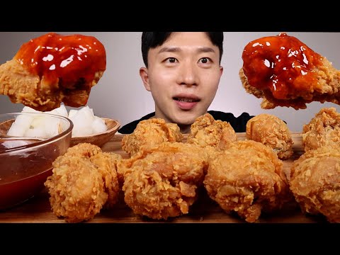 비비큐 황금올리브치킨 야무지게 뜯어보자 ㅎㅎ ASMR MUKBANG FRIED CHICKEN SWEET SPICY <strong>SAUCE</strong> EATING <strong>SHOW</strong> 먹방