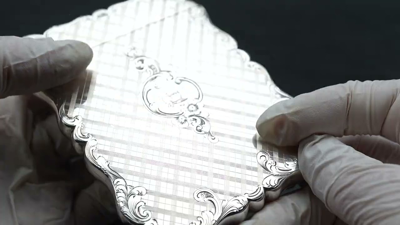 1846年 英国アンティーク 純銀製 カードケース 77g Edward Smith