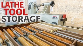 Fold-Up & Extendable Lathe Tool Storage I needed a better storage solution for my lathe tools, so I built an organizer that folds flat against the wall when not in use, and ...