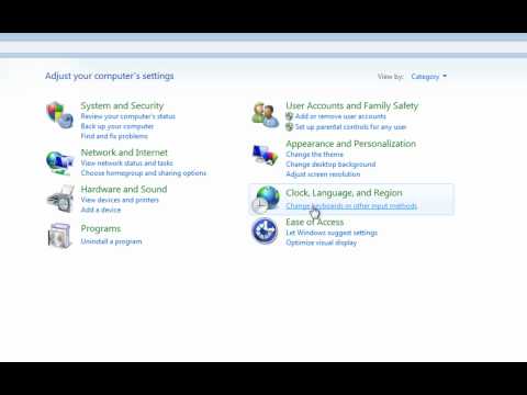 How To Change Your Default Keyboard settings in Windows 7 and Vista