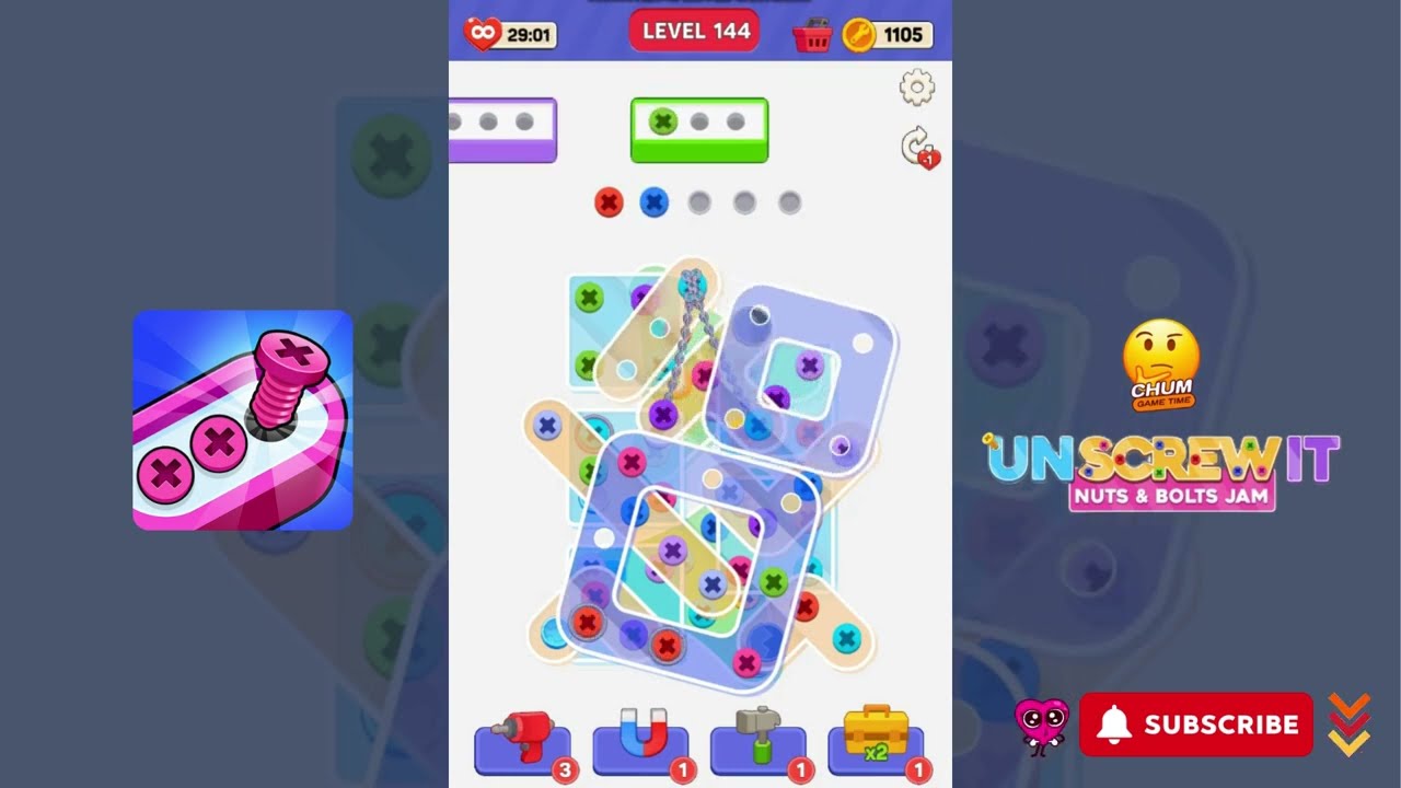Screw Out: Jam Puzzle - Level 144 - Gameplay walkthrough