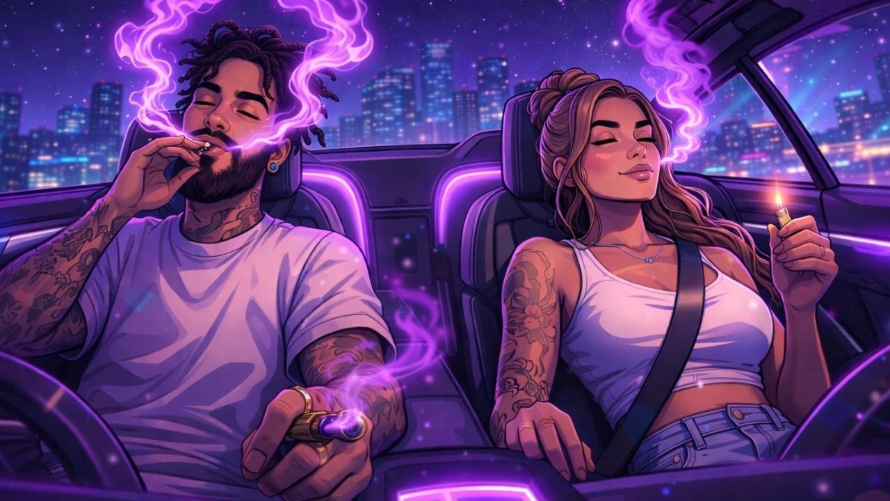 🌿 STONER CHILL RAP 💨 Lost In The Haze | 420 Vibe Music • Bluesy Hip-Hop • Late Night Ride