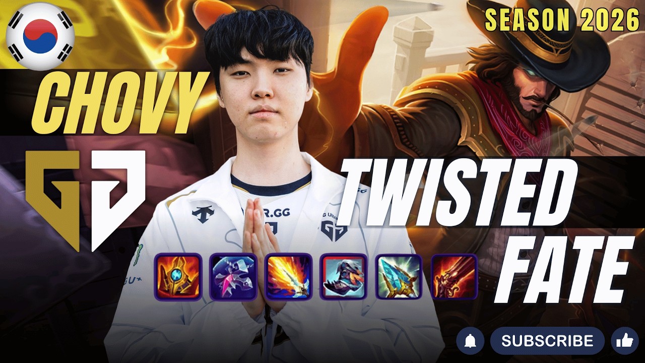 GEN Chovy TWISTED FATE vs XERATH Mid - Patch 26.4 KR Ranked | lolrec