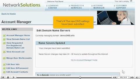 Updating DNS at NetworkSolutions.com