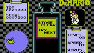 Dr. Mario (Japan, USA) (NES) Virus Level 5 Speed High Gameplay and Cutscene screenshot 3