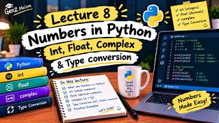 Lecture 8 | Numbers in Python | Int, Float, Complex & Type Conversion | GenZ Ma'am