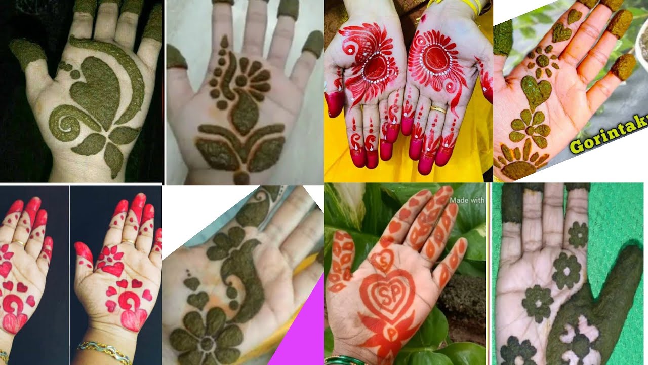 New Simple மருதாணி designs/Natural maruthani/gorintaku ...