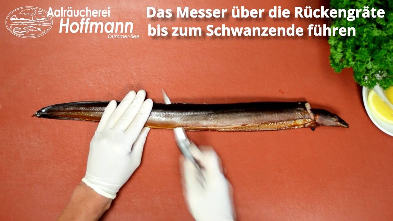 Aal filetieren | Aal-&amp; Forellenräucherei Hoffmann - YouTube