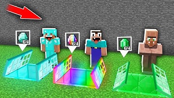 Minecraft NOOB vs PRO: HOW NOOB CHOOSE SECRET BUNKER TO GET ULTRA TREASURE? Challenge 100% trolling