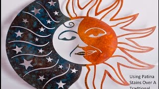 Using Patina Stains Over A Traditional Base Patina