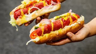 100% वेज हॉट डॉग की रेसिपी - veg hot dog recipe / subway sandwich - cookingshooking