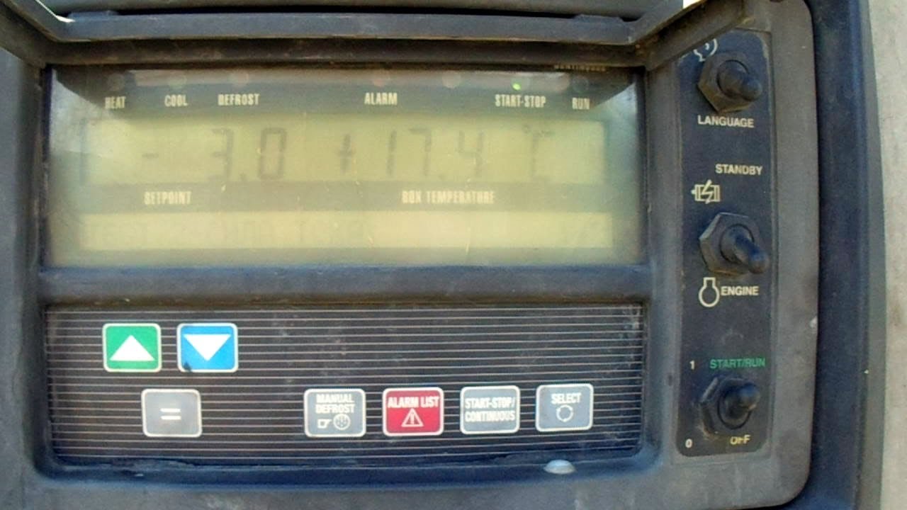 Сигнал тревоги A100, рефрижератор Carrier Vector 1800
