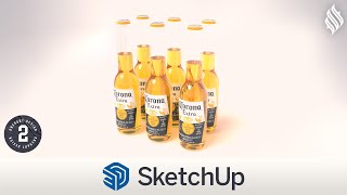 3D Modeling Beer Bottle [Part 2] [SketchUp Tutorial] screenshot 2