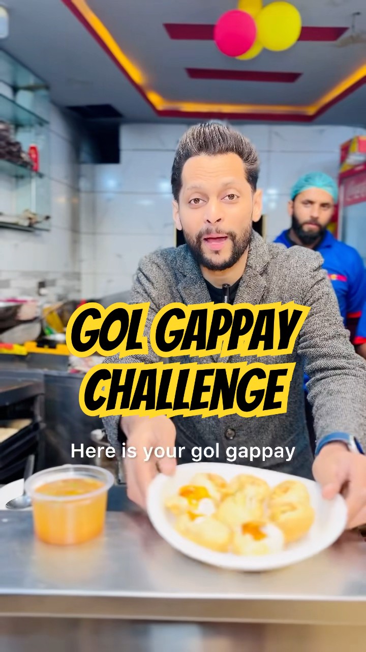 Free Gol Gappay kisko chahiye?? challenge kon pora kar skta ?? Salman Noman❤️ #shorts