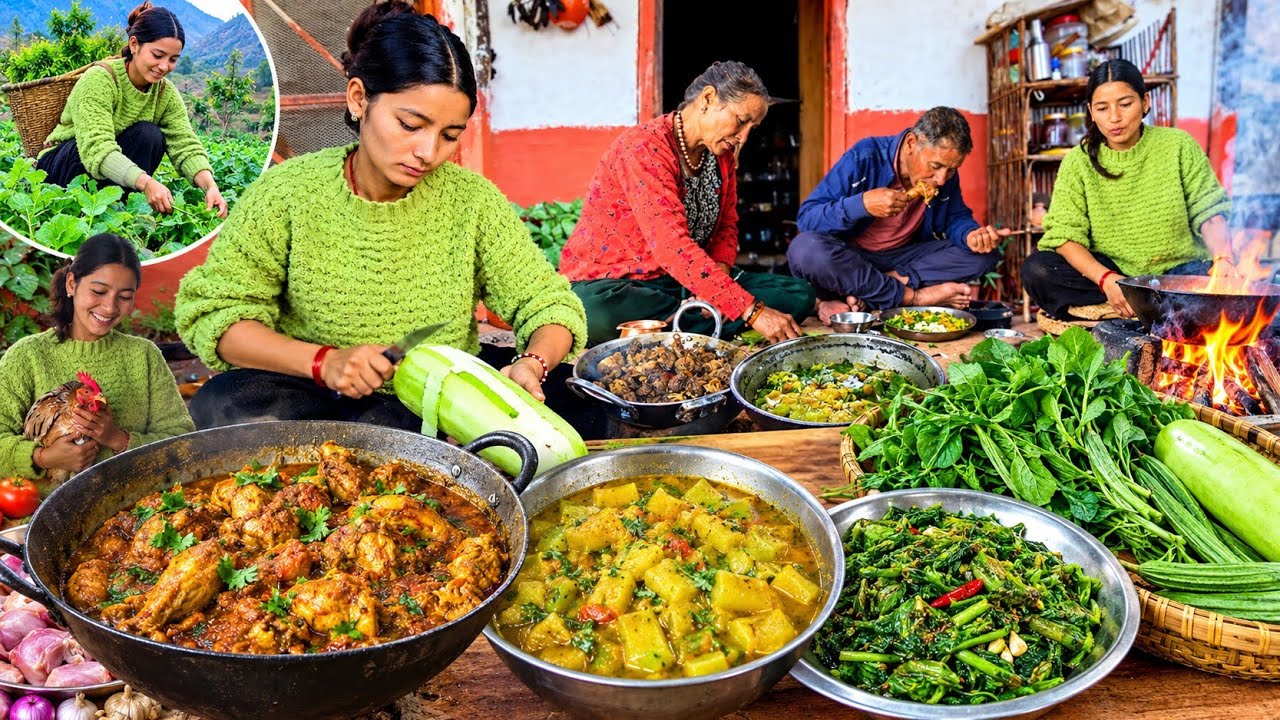 From Farm To Kitchen || Authentic Nepali Village Cooking 🇳🇵||