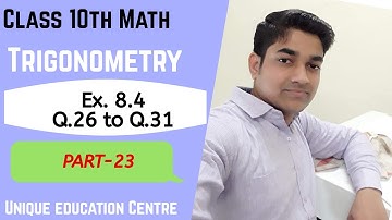 Trigonometry Class 10 |त्रिकोणमिति|Trigonometric identities |K.C.Sinha Exercise 8.4 Solution|Part 23
