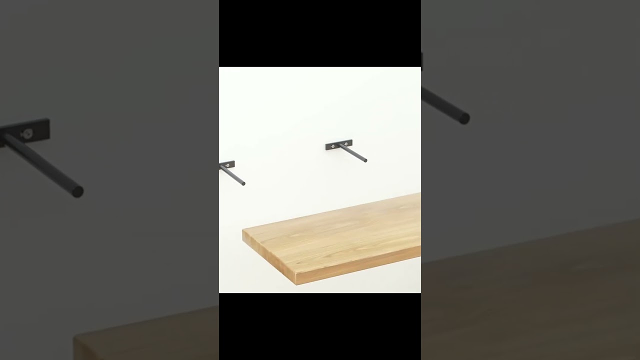 YMDparts Floating Shelf Brackets - 8 Inch Heavy Duty Hidden Shelf Supports (6 Pack)