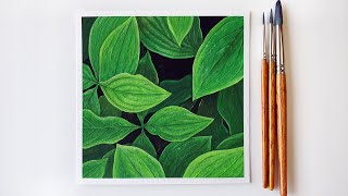 How to Paint Leaves with Poster Color