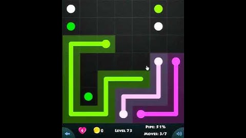 flow game facebook - green pack level 73 Connect the dots