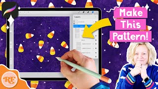 Candy Corn Pattern In Procreate Tutorial using a Diamond Repeat
