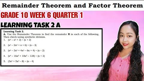 G10-REMAINDER THEOREM LEARNING TASK 2A