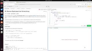 Remove duplicates from sorted array 15 47 7