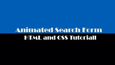 how to  make animated search bar using Css / HTML and Css tutori