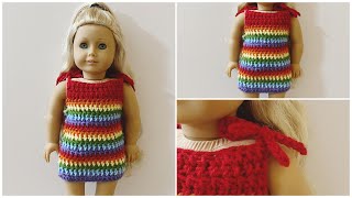 Pride Dress for AG Dolls: Crochet Tutorial