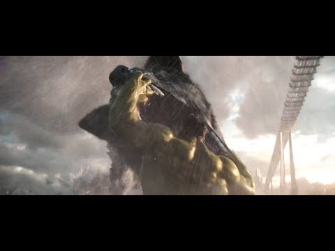 Hulk vs Dev Kurt Dövüş Sahnesi HD-Hulk vs Fenris Wolf   Fight Scene HD