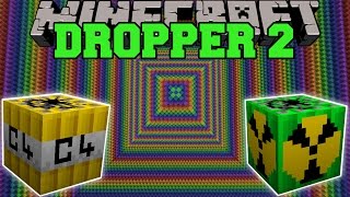 MORE EXPLOSIVES MOD VS THE DROPPER 2 - Minecraft Mods Vs Maps (Intense Explosives!)