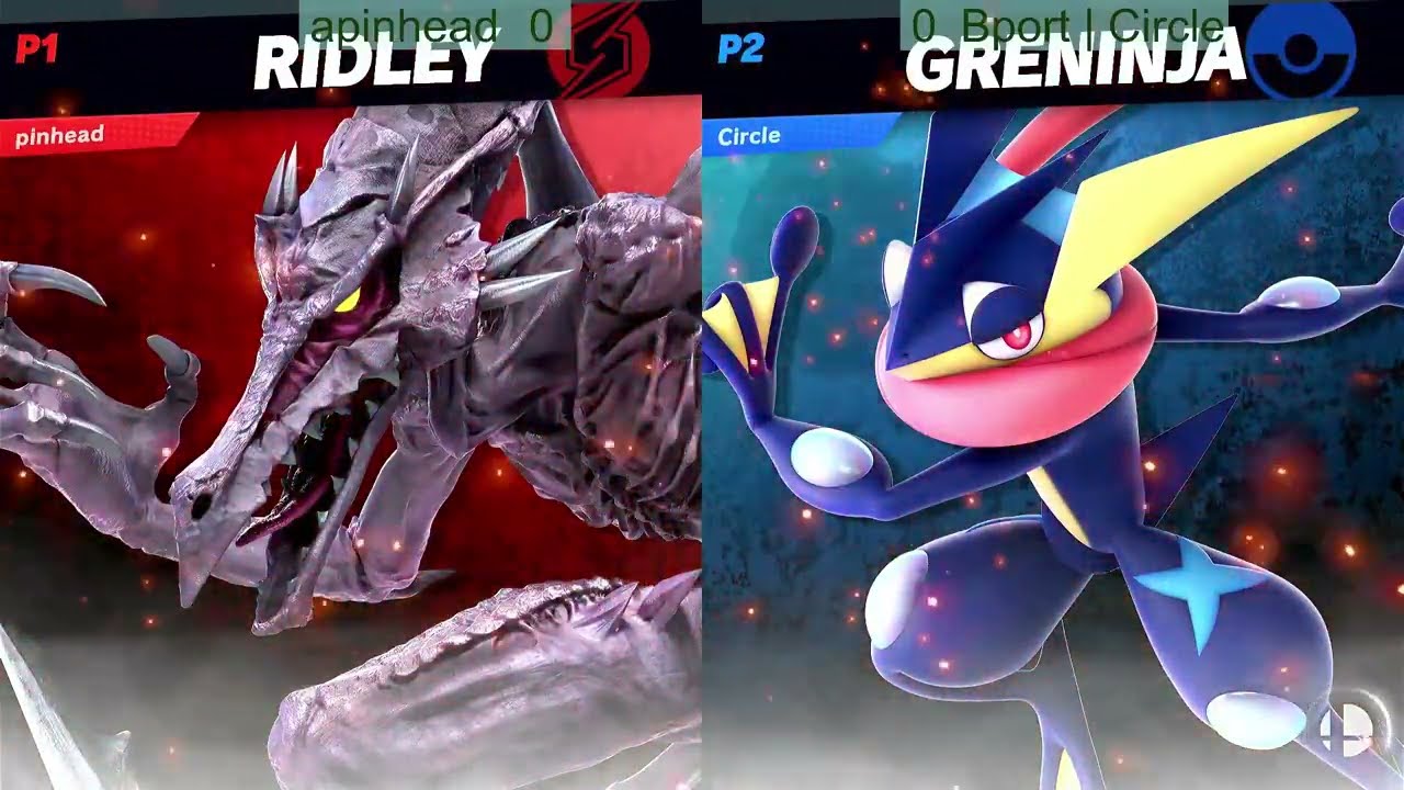 Smash Ultimate: apinhead (Random - Ridley, Villager) vs. BportEsports | Circle (Greninja)