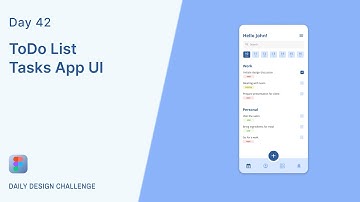 Daily UI Design Challenge | Day 42 | ToDo List Tasks App UI