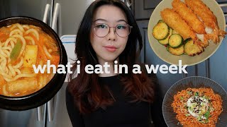  what i eat in a week! (realistic + asian food) 