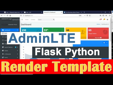 Python Flask Render Template Bootstrap - Menggabungkan dengan AdminLTE