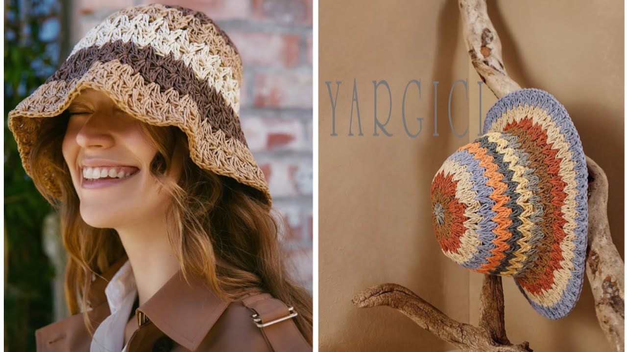YARGICI Marka Model Örgü Hasır Şapka Yapımı