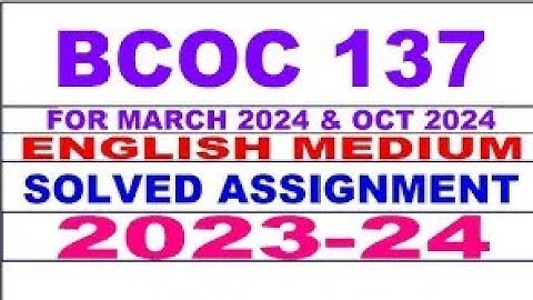 BCOC 137 solved assignment 2023-2024 || BCOC 137 solved assignment in English ||Corporate Accounting