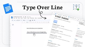 How to write above a line in google docs (Easy Edit)