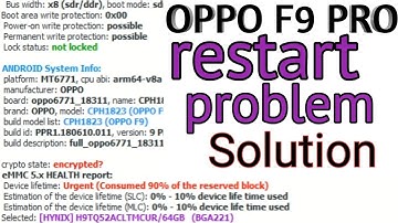 OPPO F9 PRO BOOT LOOP PROBLEM SOLVED | URGENT CONSUME 90% OF RESERVED BLOCK | OPPO HANG ON LOGO
