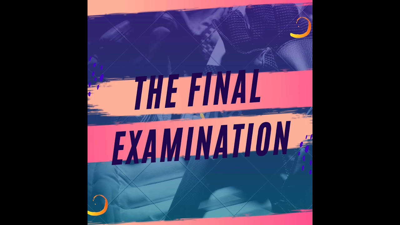 The final examination for English for Hotel and tourism