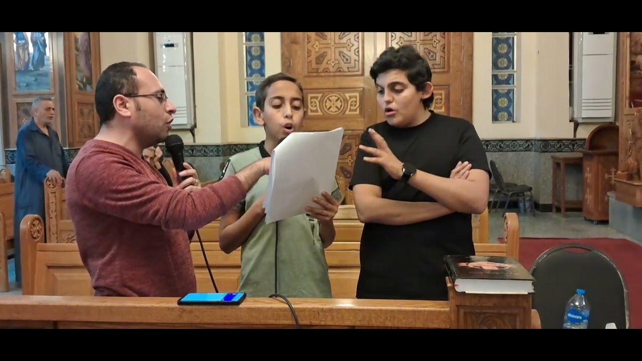 لحن كي ابرطو  يصلي في التجنيز و اسبوع الآلام  المعلم اشرف جلال