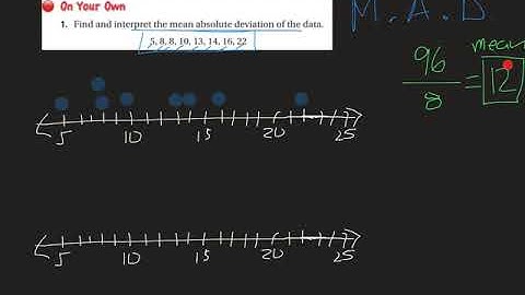 9.5 ~ Mean Absolute Deviation (M.A.D.)