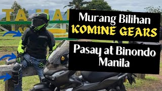 MURANG BILIHAN NG KOMINE RIDING GEARS SA PASAY AT BINONDO MANILA