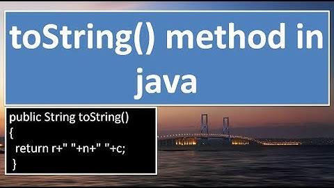 toString() method in JAVA,#82