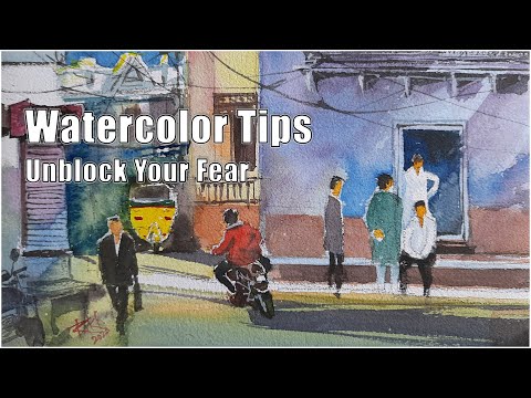 BEST WATERCOLOR TIPS EVER | WATERCOLOR PAINTINGS STEP BY STEP EASY | WATERCOLOR TECHNIQUES | RAKIART