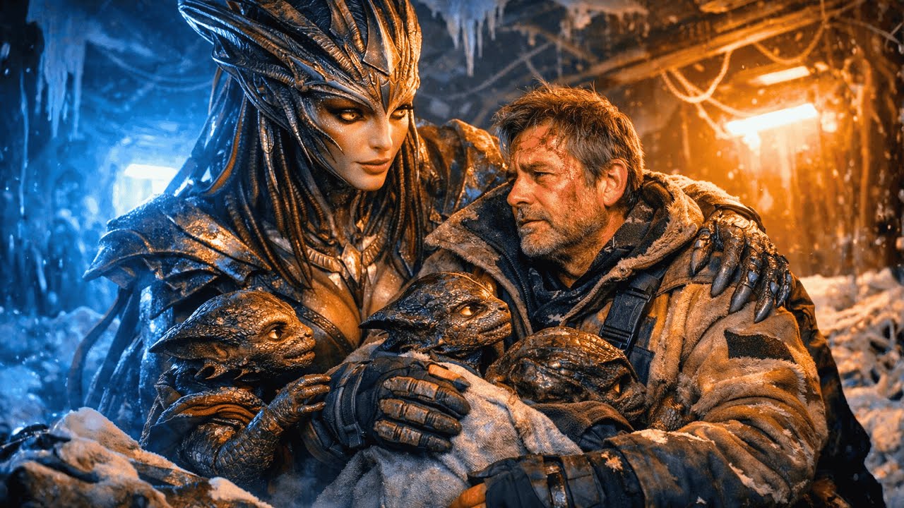 The Giant Alien Queen Spared a Humble Human — Because He Protected Her Children | HFY Stories