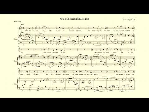 Wie Melodien zieht es mir accompaniment - Brahms  - C major