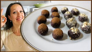 TRUFAS de CHOCOLATE SALUDABLES de DÁTILES!! DELICIOSAS, VEGANAS, SIN AZÚCAR, SIN CEREALES! | Lecotiú